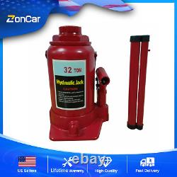 32 Ton Hydraulic Bottle Jack Lift HEAVY DUTY Automotive Shop Equipment Car Truck