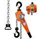 3300 Lbs 20 Ft Lever Chain Hoist, 1-1/2 Ton 6m, G80 Hook Heavy Duty For Garage
