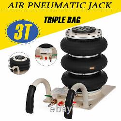 3Ton Triple Bag Air Pneumatic Jack 6600lbs Heavy Duty 15.75 High Compressed Air