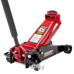 3.5-Ton Fast Lift Heavy-Duty Garage Floor Jack with Swivel Saddle