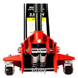 3.5 Ton Low Profile Floor Jack Heavy-Duty Steel Racing Floor Jack with Dual Pump