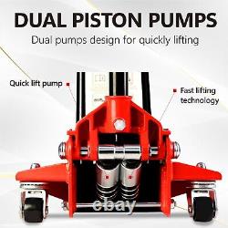 3.5 Ton Ultra Low Profile Floor Trolley Jack Quick Lift Heavy Duty Dual Pump
