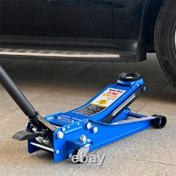 3 Ton / 6600 Lbs Heavy Duty Horizontal Double Pump Floor Jack Foot Model