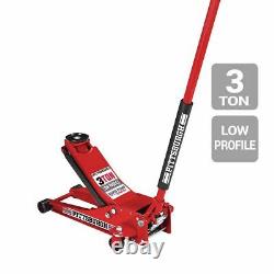 3 Ton FLOOR JACK Heavy Duty Steel Low Profile Rapid Pump Show Car Low Rider Jack