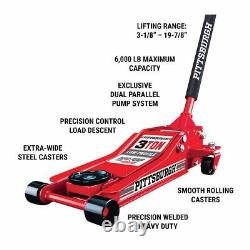 3 Ton FLOOR JACK Heavy Duty Steel Low Profile Rapid Pump Show Car Low Rider Jack