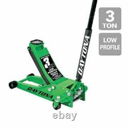 3 Ton Floor Professional Jack Heavy Duty Low Profile Rapid Quick Pump Daytona