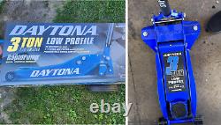 3 Ton Floor Professional Jack Heavy Duty Low Profile Rapid Quick Pump Daytona