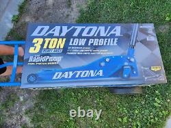 3 Ton Floor Professional Jack Heavy Duty Low Profile Rapid Quick Pump Daytona