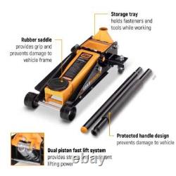 3-Ton Heavy-Duty Floor Jack with Dual Piston Quick Lift
