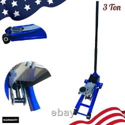 3 Ton Heavy Duty Hydraulic Floor Jack for Truck Trailer Car Steel Blue