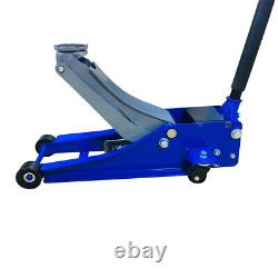 3 Ton Heavy Duty Hydraulic Floor Jack for Truck Trailer Car Steel Blue