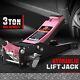 3 Ton Heavy Duty Steel Low Profile Hydraulic Trolley Service / Floor Jack Pink