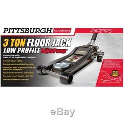 3 Ton Heavy Duty Ultra Low Profile Steel Floor Jack with Rapid Pump Pittsburgh