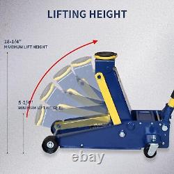3 Ton Heavy-duty Floor Jack, Steel Hydraulic Jack with Double Pumps