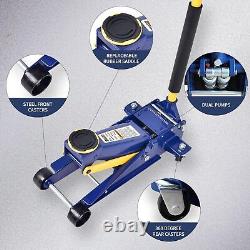 3 Ton Heavy-duty Floor Jack, Steel Hydraulic Jack with Double Pumps