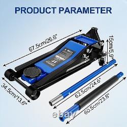 3 Ton Hydraulic Low Profile Floor Jack Heavy Duty Steel with Dual Piston Pump