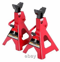 3 Ton Jack Stands Pair Floor Lift Hoist Motorcycle Car Auto Heavy Duty Support