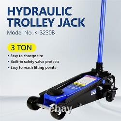 3 Ton Low Profile Floor Jack Heavy-duty Steel Single Piston Hydraulic Pump