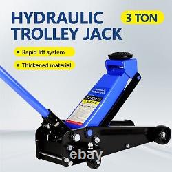 3 Ton Low Profile Floor Jack Heavy-duty Steel Single Piston Hydraulic Pump