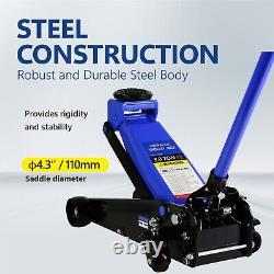 3 Ton Low Profile Floor Jack Heavy-duty Steel Single Piston Hydraulic Pump