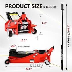 3 Ton Low Profile heavy duty steel Hydraulic Floor Jack with Dual Pump