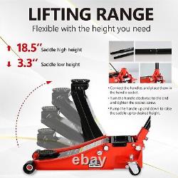 3 Ton Low Profile heavy duty steel Hydraulic Floor Jack with Dual Pump