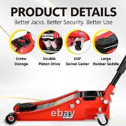 3 Ton Low Profile heavy duty steel Hydraulic Floor Jack with Dual Pump