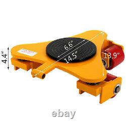 3 Ton Machinery Skate Mover 360° Rotation Smooth Heavy Duty Machinery Mover