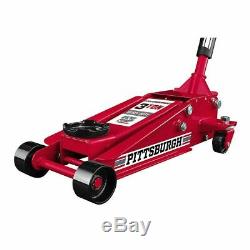 3 Ton Steel Heavy Duty Floor Jack with Rapid Pump Garage Shop Home Lifting Jack