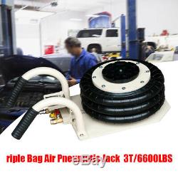3 Ton Triple Bag Air Jack Pneumatic Jack 6600 Lbs Quick Lift Jacking Heavy Duty