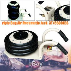 3 Ton Triple Bag Air Jack Pneumatic Jack 6600 Lbs Quick Lift Jacking Heavy Duty