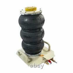 3 Ton Triple Bag Air Jack Pneumatic Jack 6600 lbs 18 High Lift Heavy Duty White