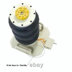 3 Ton Triple Bag Air Jack Pneumatic Jack 6600 lbs 18 High Lift Heavy Duty White