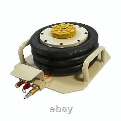 3 Ton Triple Bag Air Jack Pneumatic Jack 6600 lbs 18 High Lift Heavy Duty White