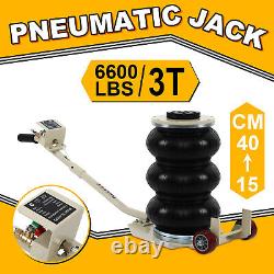 3 Ton Triple Bag Air Pneumatic Jack 6600 lbs Quick Heavy Duty Compressed Air