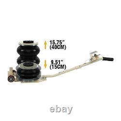 3 Ton Triple Bag Air Pneumatic Jack 6600 lbs Quick Heavy Duty Compressed Air