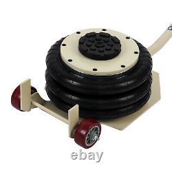 3 Ton Triple Bag Air Pneumatic Jack 6600 lbs Quick Heavy Duty Compressed Air