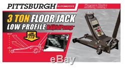 3 ton Low Profile Long Reach Steel Heavy Duty Floor Jack Rapid Pump Car Garage