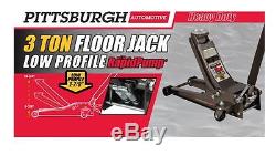 3 ton Low Profile Steel Heavy Duty Floor Jack Rapid Pump Car Garage Shop Racing