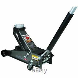 3 ton Steel Heavy Duty Floor Jack with Rapid Pump lifts with just 3-1/2 pumps