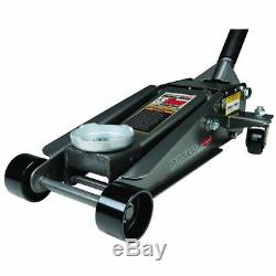 3 ton Steel Heavy Duty Floor Jack with Rapid Pump lifts with just 3-1/2 pumps