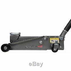 3 ton Steel Heavy Duty Floor Jack with Rapid Pump lifts with just 3-1/2 pumps