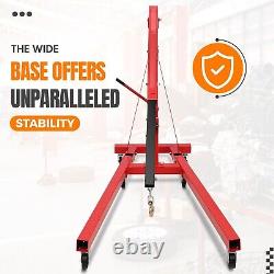 4000lbs 2 Ton Folding Engine Hoist Cherry Picker Crane Lifter Heavy Duty Steel