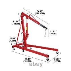 4400lb 2 TON Heavy Duty Engine Motor Hoist Cherry Picker Shop Crane Lift