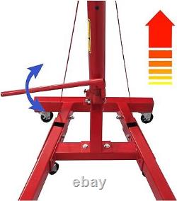 4400lb 2 TON Heavy Duty Engine Motor Hoist Cherry Picker Shop Crane Lift