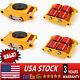 46 Ton Heavy Duty Machine Dolly Skate Machinery Roller Mover Cargo Trolley Kit