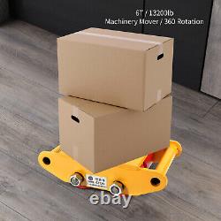 46 Ton Heavy Duty Machine Dolly Skate Machinery Roller Mover Cargo Trolley Set