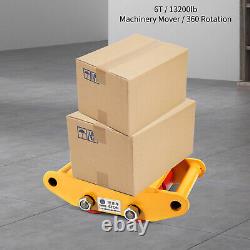 46 Ton Heavy Duty Machine Dolly Skate Machinery Roller Mover Cargo Trolley Set