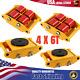 4pcs 6ton Heavy Duty Machine Dolly Skate Machinery Roller Mover Cargo Trolley