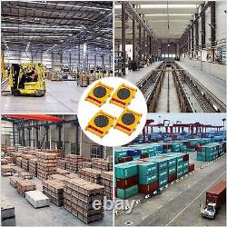 4PCS 6Ton Heavy Duty Machine Dolly Skate Machinery Roller Mover Cargo Trolley